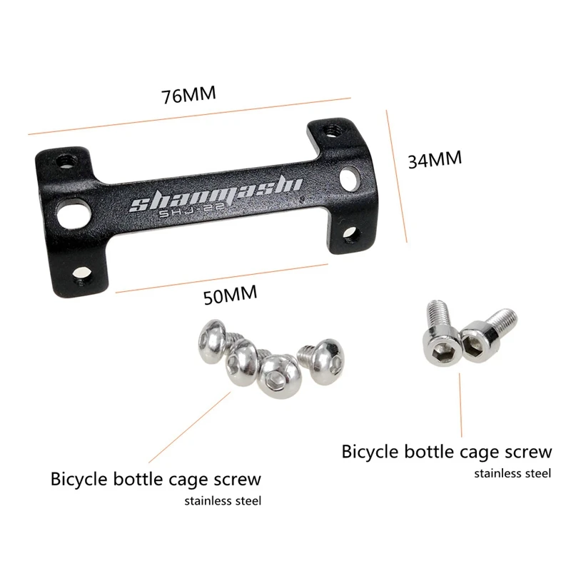 Shanmashi 1Pc Headed Bicycle Bottle Cage Extender Mountain Bike Water Bottle Holder Expander Frame