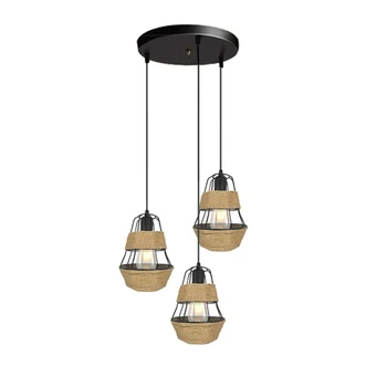 

New Rustic Style Birdcage Pendant Light Retro Creative Multi-Head E27 Pendant Lamp For Living Room Bedroom Restaurant Bar Decor