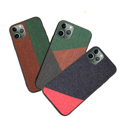 For Apple iphone 11 Case Soft TPU edge+Hard Cloth texture Fashion protective Back Cover for Pro Max iphone11 |