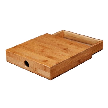 

Natural Bamboo Tea Box Wood Tea Tray Kung Fu Set Teaware Accessories Tea Packaging Tea Box Drawer Type Single Layer Tea Storage