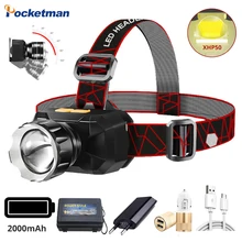 

Powerful XHP50 LED Headlamp Waterproof Fishing Lantern Torch USB Rechargeable 18650 Headlight 3 Modes Zoom Head Flashlight