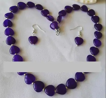 

Long 12mm Green Jade Gemstones Heart Beads Pendants Necklace AAA