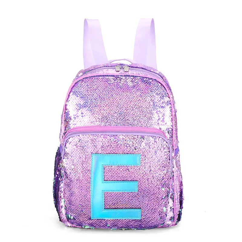 Модный женский рюкзак с блестками для девочек-подростков, сумки с блестками для путешествий, школьные сумки, яркие блестящие рюкзаки на плечо с буквами - Цвет: Лаванда