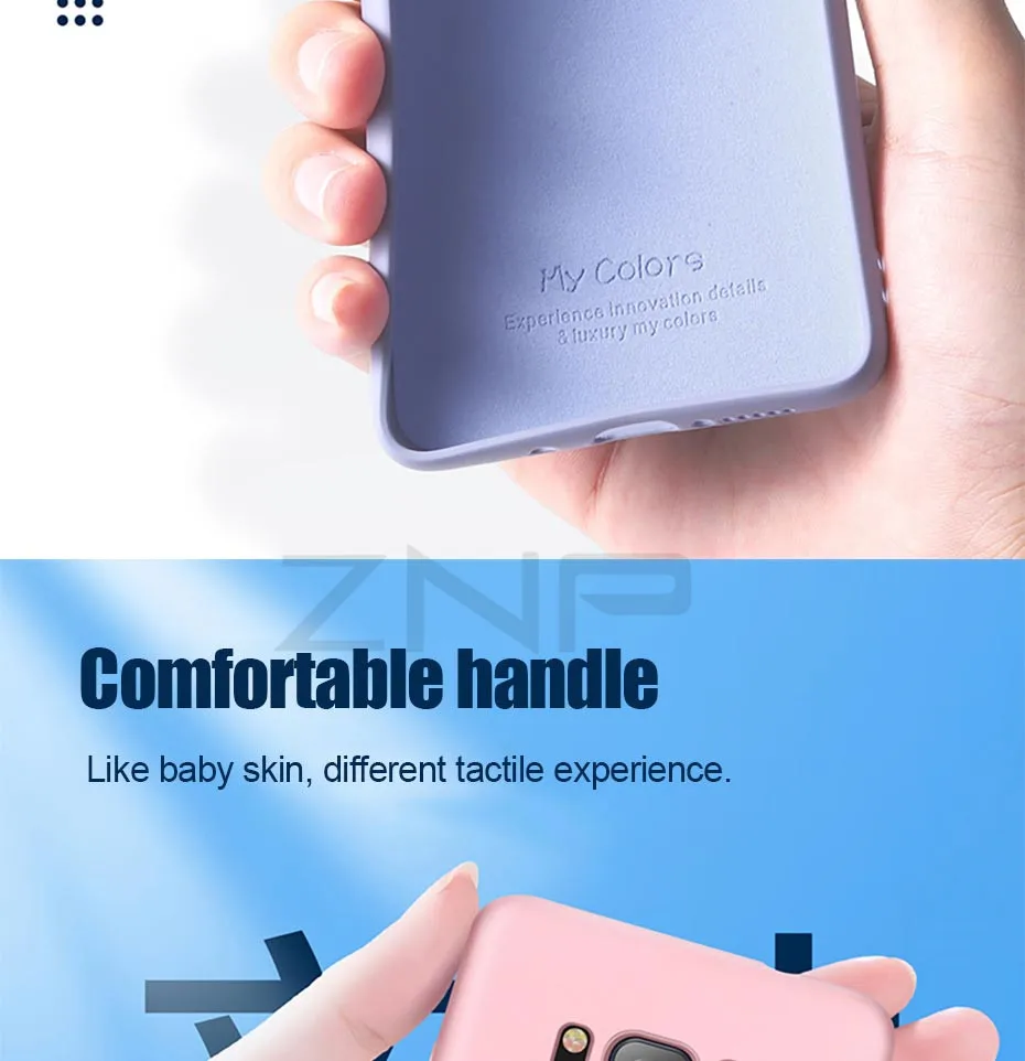 ZNP тонкий жидкий силикон чехол для samsung Galaxy S8 S9 S10 плюс S7 края крышки для samsung Note 8, 9, 10, A30 A40 A50 A60 A70 чехол