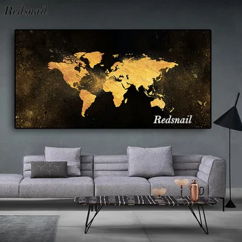 

Abstract Black Gold World Map 5d diy Diamond Painting mosaic diamond Embroidery full drill Mosaic Large home decor EE241