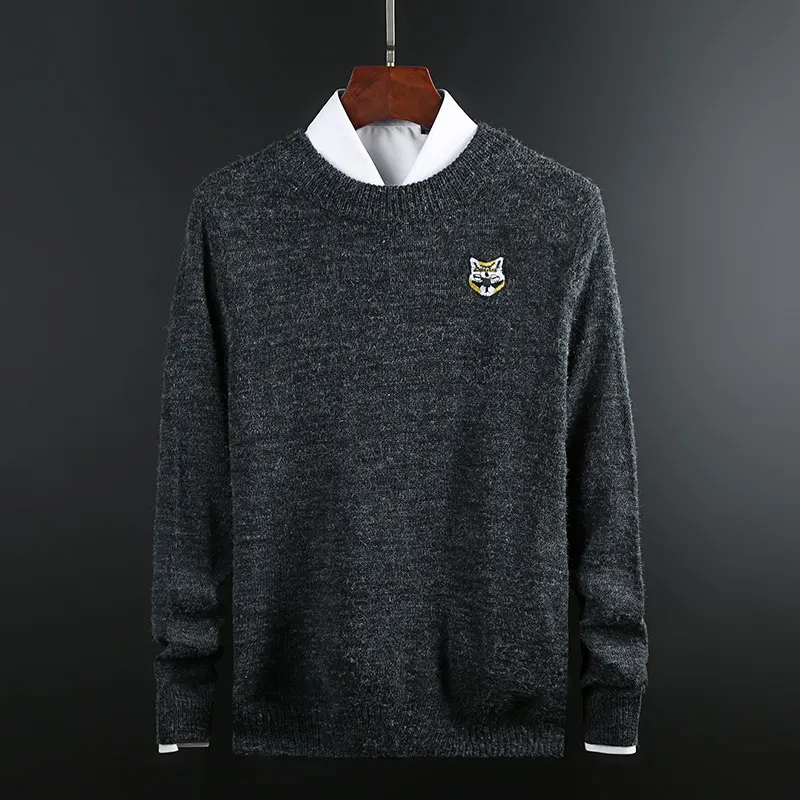 

New Fashion Brand Sweater For Mens Pullovers O-Neck Thick Slim Fit Jumpers Knit Woolen Autumn Korean Style Casual Clothing Men