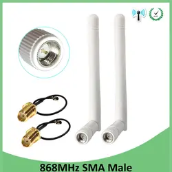 20 шт. 868 МГц 915 МГц телевизионные антенны 3dbi SMA разъем GSM 915 868 antena antenne водостойкий + 21 см RP-SMA/u. FL косичка кабель
