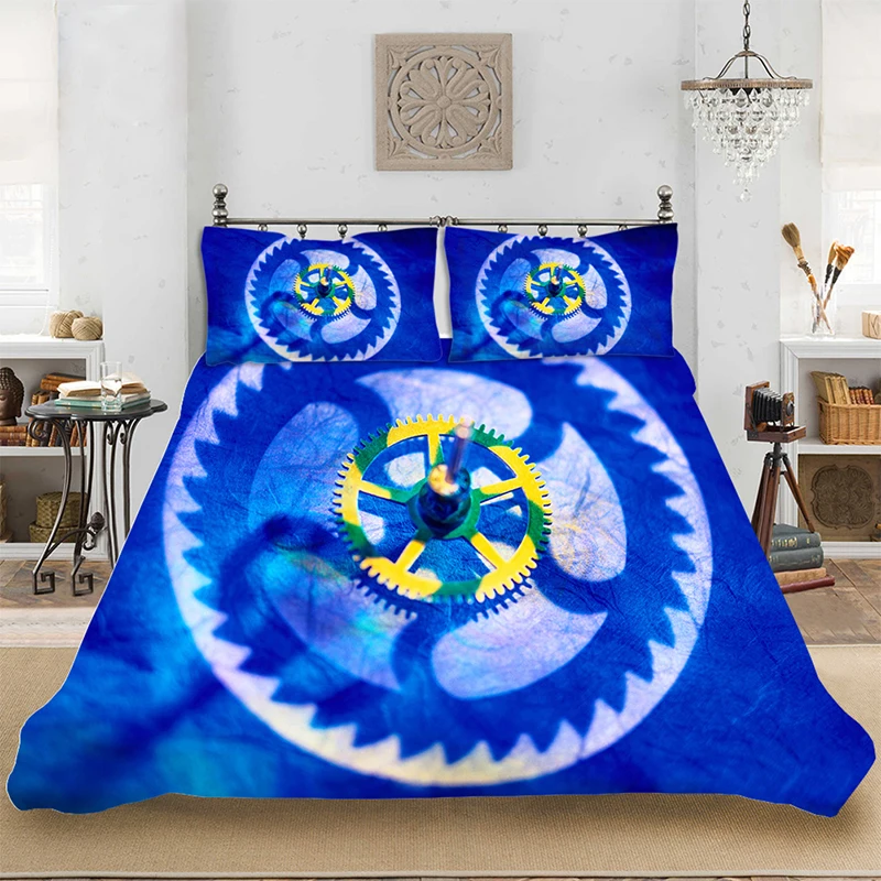 Bedding set Bedclothes Include Duvet Cover Pillowcase Print Home Textile Bed Linens Clock 3D Print Soft Full Size Comforter