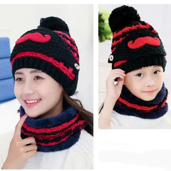 

Parent-child Hat Baby Hat Winter Scarf Children Hat Knitted Cute Cap For Girls Boys Casual Girls Hat Baby Cap