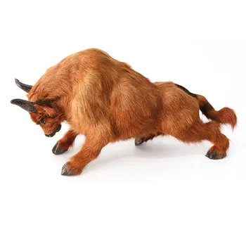 

Simulation Bullfight Plush Toys Fur Crafts Animals Soft Toys Room Decoration Animal Bull Sculpture For Children GY42