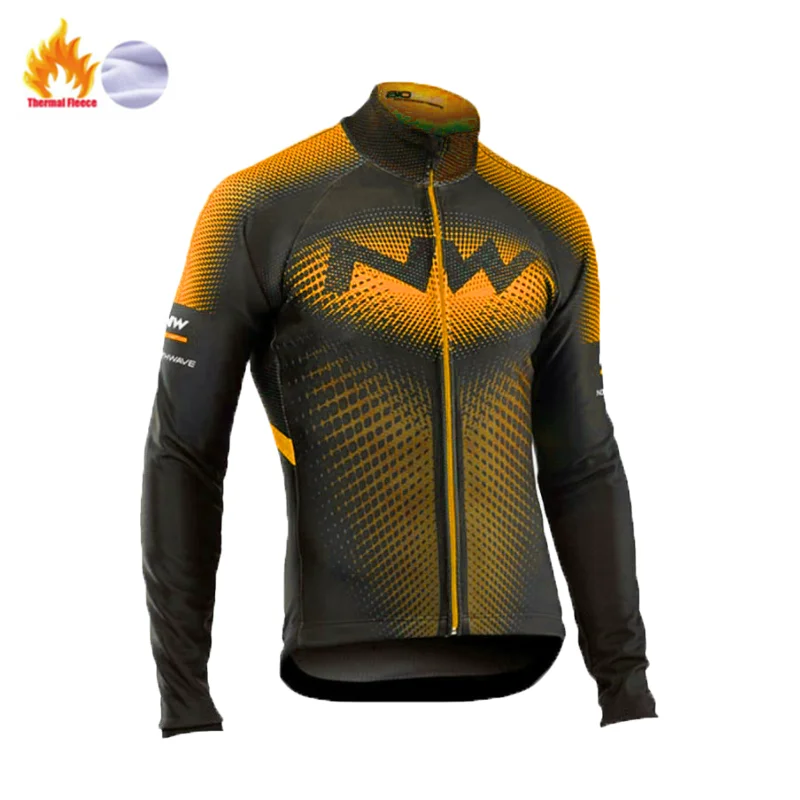 Winter Jersey Новинка, NW Pro Team, Зимняя Теплая Флисовая велосипедная футболка, мужская одежда с длинным рукавом, набор для спорта на открытом воздухе, MTB, велосипедная одежда, Ropa Ciclismo - Цвет: Winter Jersey