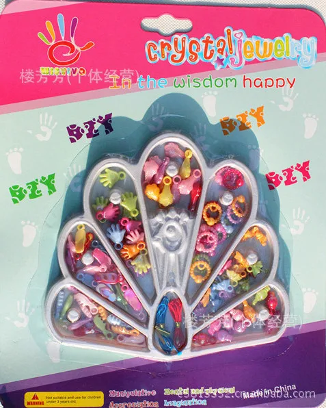 

Ecai Fun Blister Card Beaded Bracelet Creative Bracelets Necklace Forging Children Finger Fine Motion Material