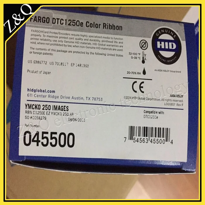 Fargo DTC1250e принтер для удостоверения личности одностороннее использование Fargo045500