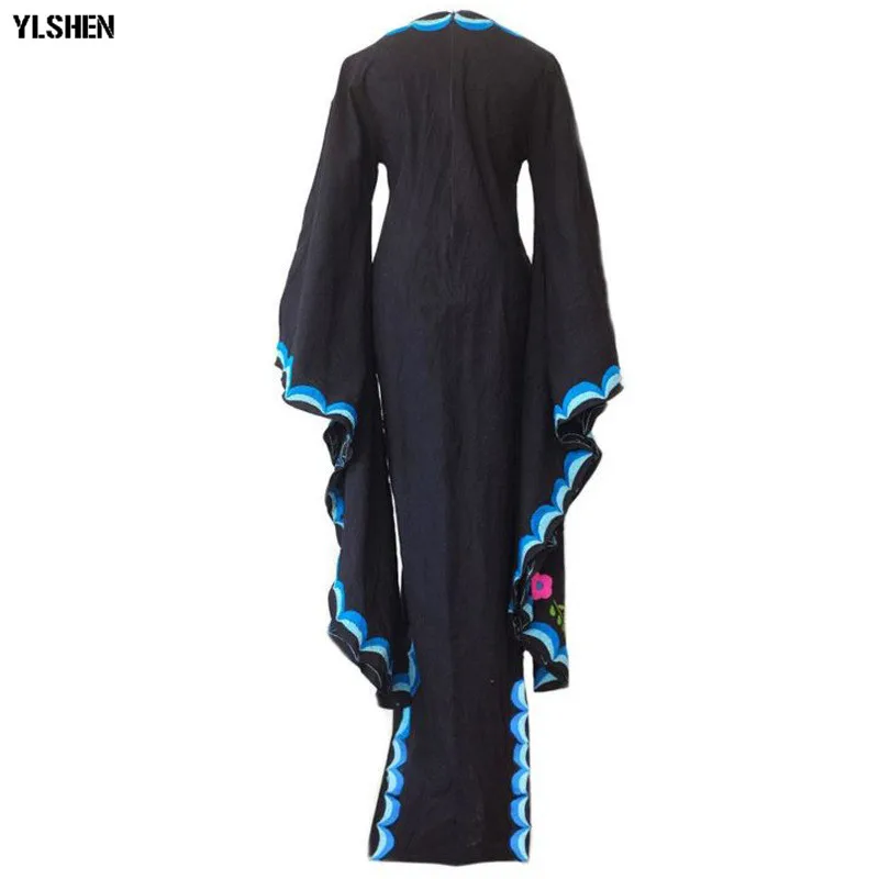 Autumn African Dresses for Women 2019 News Fashion Robe Long Dress Floral Print Bazin Vestidos Dashiki Party African Clothes 04
