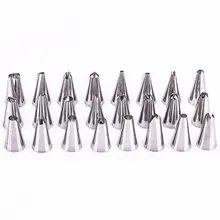 24PCS торт • Насадка Торт Кондитерские насадки с узорами торт 24 шт./компл. посуда из нержавеющей стали инструменты для украшения конвертер для кексов