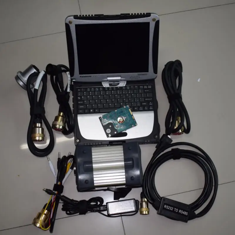 ^*Best Offers mb star C3 multiplexer with 5 cables with hdd software install in cf-19 toughbook diagnostic pc full set mb star diagnostic tool