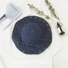 Летняя складная шляпа-ведро, женские уличные солнцезащитные соломенные однотонные кепки, модные шляпы 58-70 см