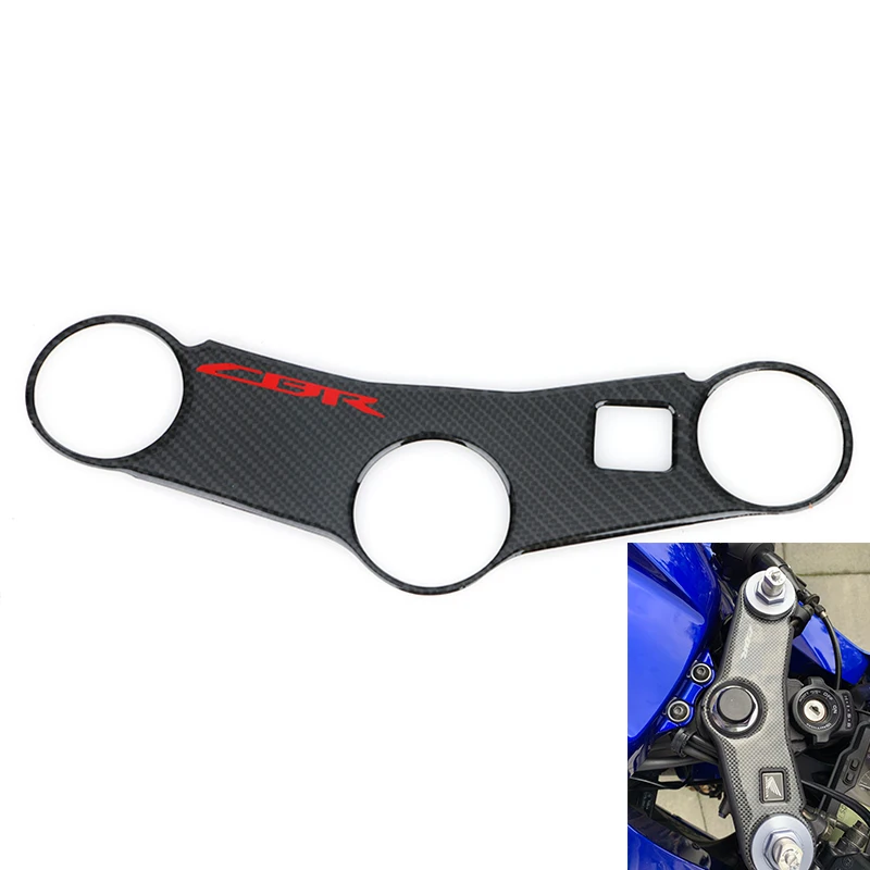 Для CBR600RR RR CBR600 600 2003-2004 углеродное волокно узор Топ тройной зажимной хомут мотоцикл S1000RR стикер чехол