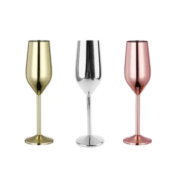 

Stainless Steel Wine Glass Goblets Champagne Goblet Cocktail Glasses Whiskey Cup