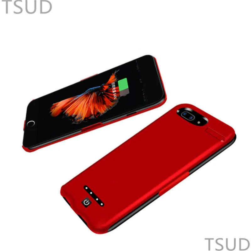 7200mah зарядное устройство высокой мощности чехол для iphone 6 6s 7 8 plus портативная беспроводная зарядка для iphone 6 6s 7 8 plus 2 в 1