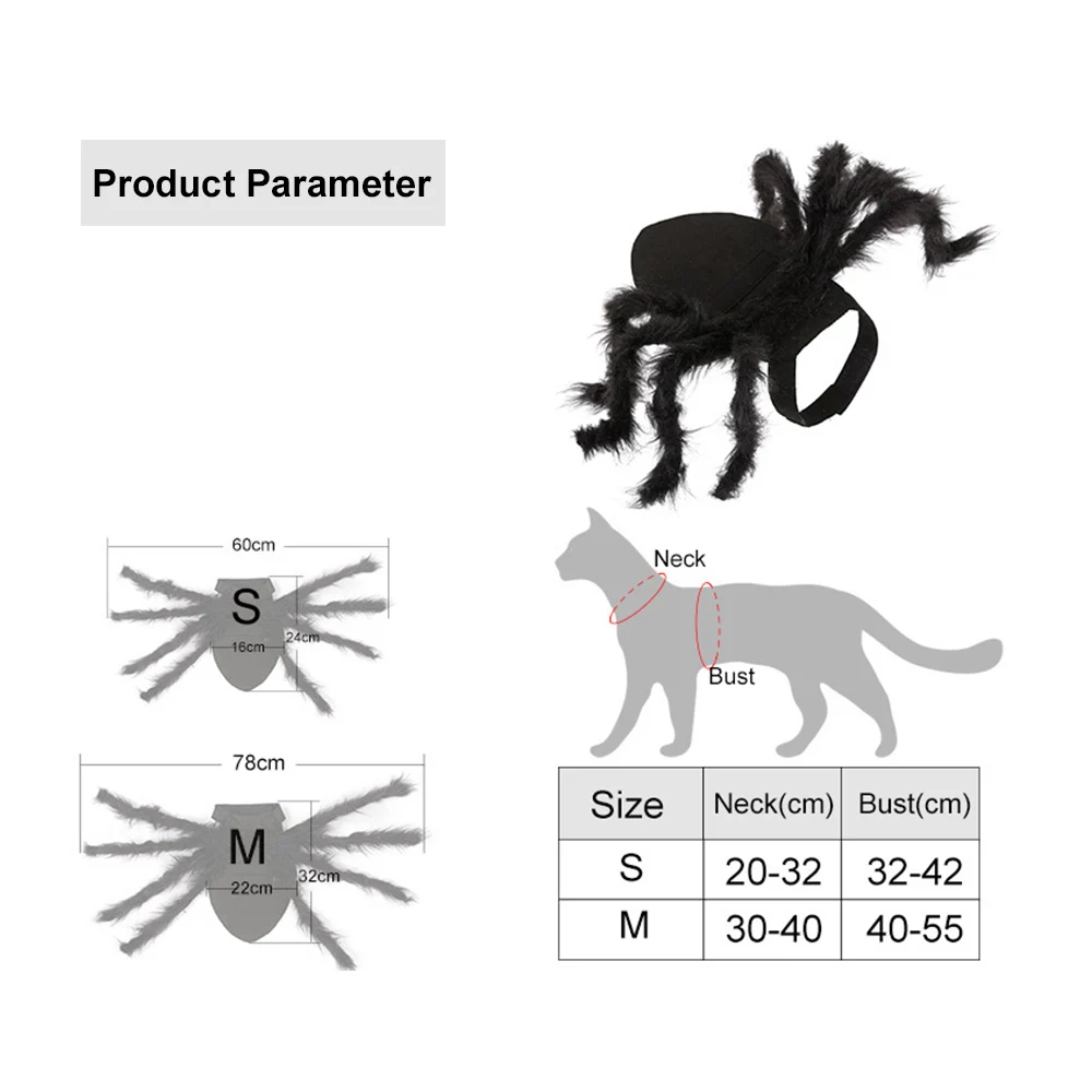 Забавная Одежда для собак ползающий костюм паука костюм для костюмированой Вечеринки На Хэллоуин для маленьких собак щенков котов наряд для вечеринки одежда для домашних животных S/M
