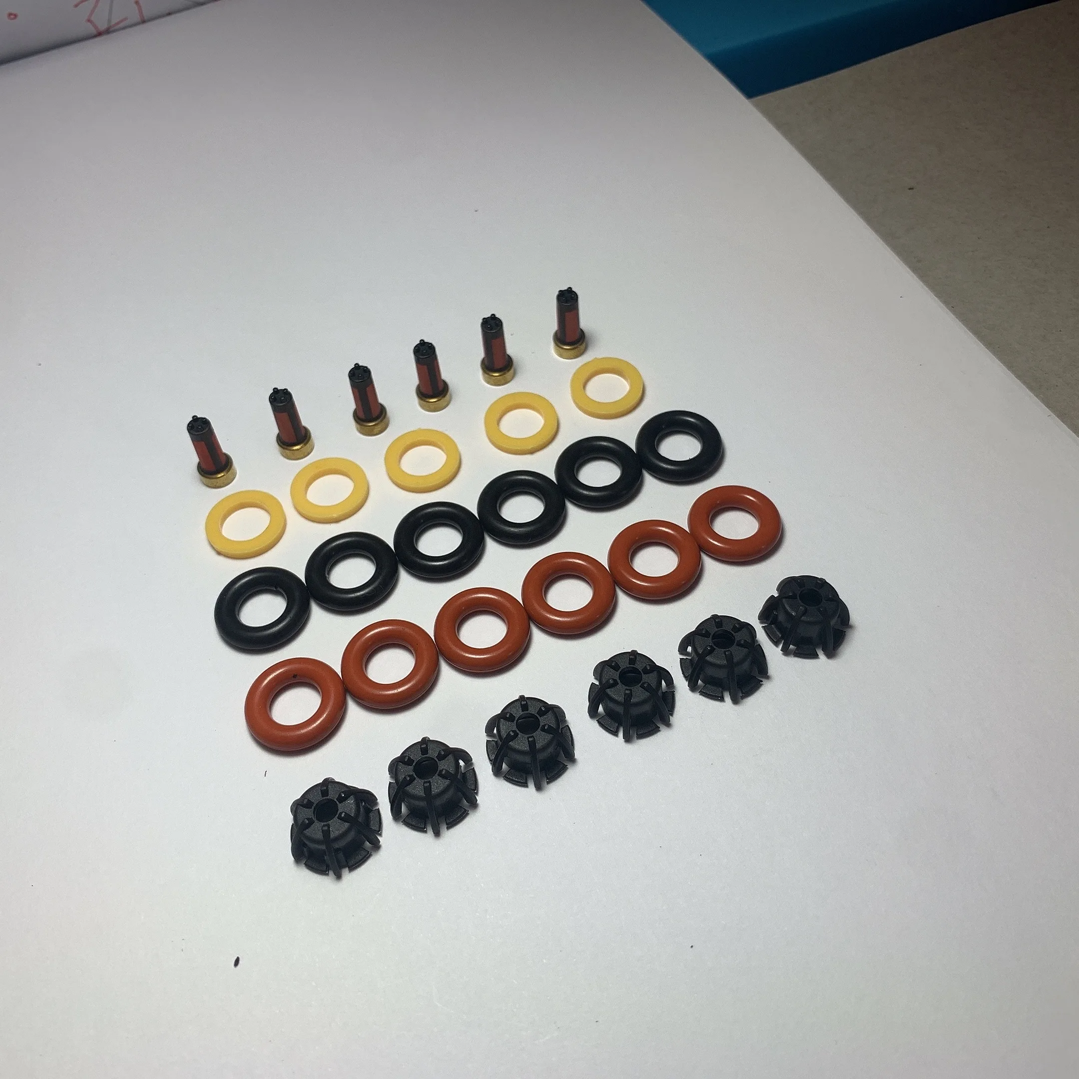 6sets Fuel Injector Repair Kit 0280150440 13641703819 For BMW E60 E39 520i 523i 525i 528i E36 328i E36 car replacement AY-RK004 injector washer shims fuel injector cleaner diesel injector tube fuel injector removal tool