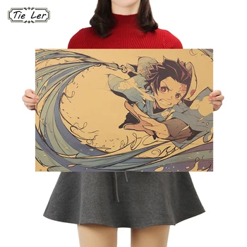 

TIE LER Classic Japan Anime Poster Vintage Kraft Paper Poster Wall Stickers Living Room Home Decoration Painting 50.5X35cm