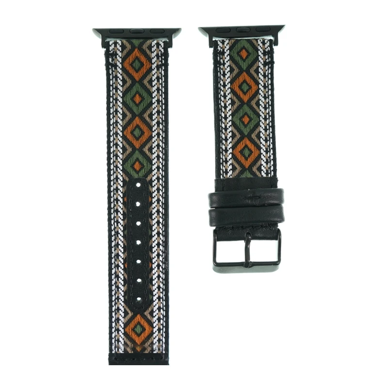 Creative personality cool leather national wind strap for Apple watch series 5 44mm 40mm iwatch band series 1234 38mm 40mm