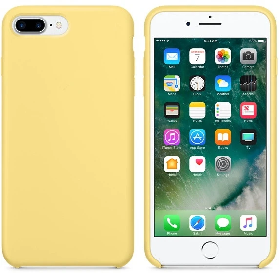 Роскошный официальный силиконовый чехол с логотипом для iPhone 6S 7 8Plus 5SE X, Жидкий чехол для Apple iPhone X XS, чехлы для MAX XR Capa - Цвет: Yellow