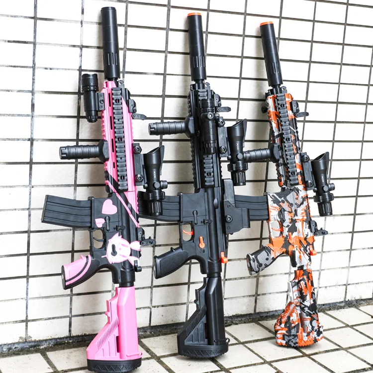 

Le Hui M4 16 Hand from One-piece M4 Children Toy Gun Boy Sniper Rifle Jedi Chicken Survival Model Water Gun