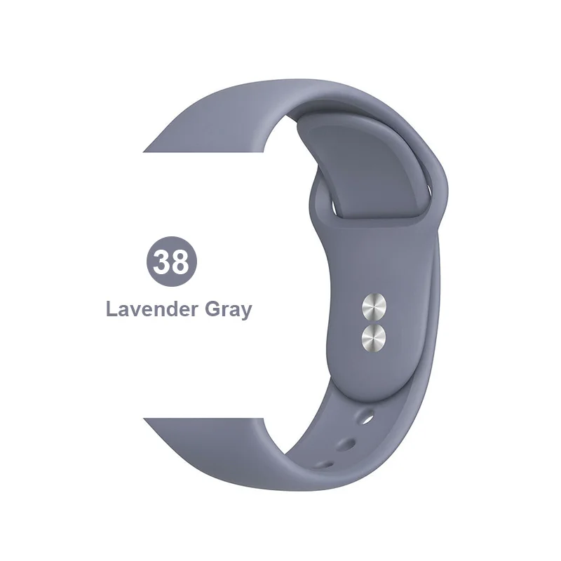 8 Силиконовый спортивный ремешок для часов Apple Watch 5 4 3 2 1 38 мм 42 мм ремешок для часов iwatch 40 мм 44 мм силиконовый браслет - Цвет ремешка: 8
