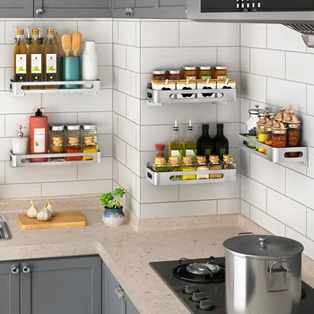 

Avoid Punch Kitchen Luggage Carrier Seasoning Frame Hanging Type Corner Accept Frame Condiment Pylons Seasoning Accept Frame