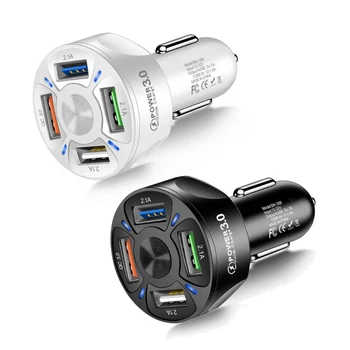 

4 Ports 3 USB Car Charger Quick Charge 3.0 Universal Fast Charging in car 4 Port Mobile Phone Charger