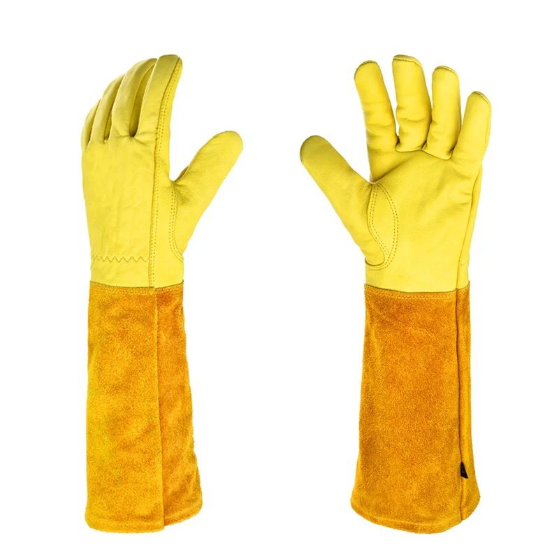 Gants de Jardinage en Cuir Respirant pour Homme et Femme avec Gant  Anti-épine, Manches Longues