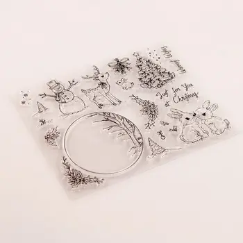 

Snowman Rabbit Silicone Clear Seal Stamp DIY Scrapbooking Embossing Photo Album T8WB