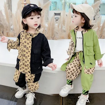 

2020 new children's wear, boys and girls sportswear, new fashion two-piece suit