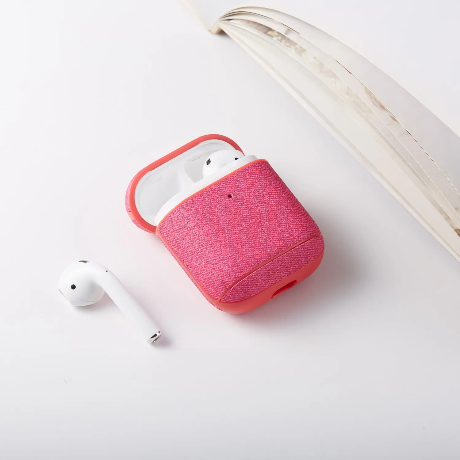 AirPods косой ткани текстуры наушники для AirPods 1 AirPods 2 поколения наушники с зарядным устройством Коробка Чехол