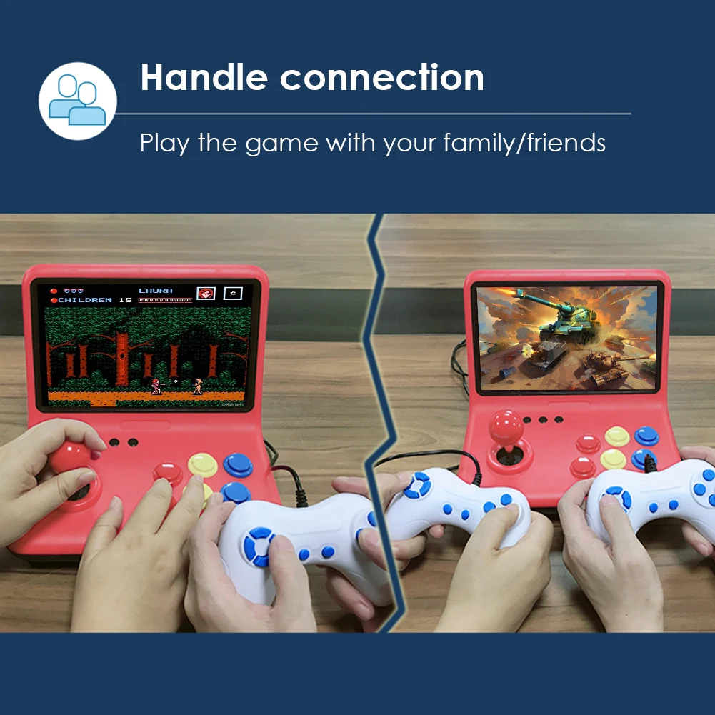 POWKIDDY A12 9 дюймов игровая консоль 2000 игр аркада джойстик видео геймпад 1024*600 CPU