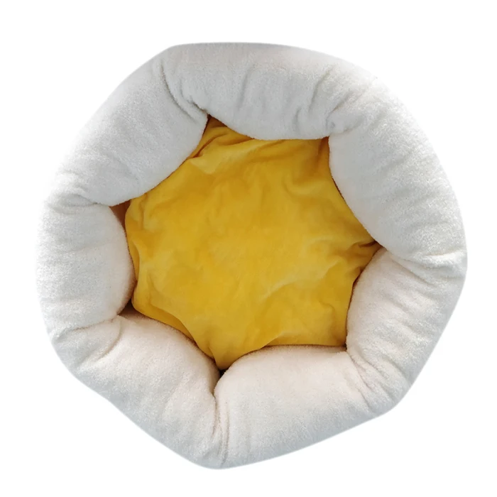 Cat Kennel Round Plush Autumn Winter Warm Deep Sleeping Nest Comfort Sleeping Bed for Cats Dogs QP2