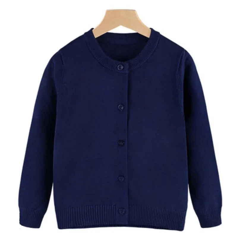 2020 Teenager Clothes School Boys Girls Cardigan Knitted Sweater Children Cardigans Toddler Sweater Long Sleeve Kids Jacket Coat