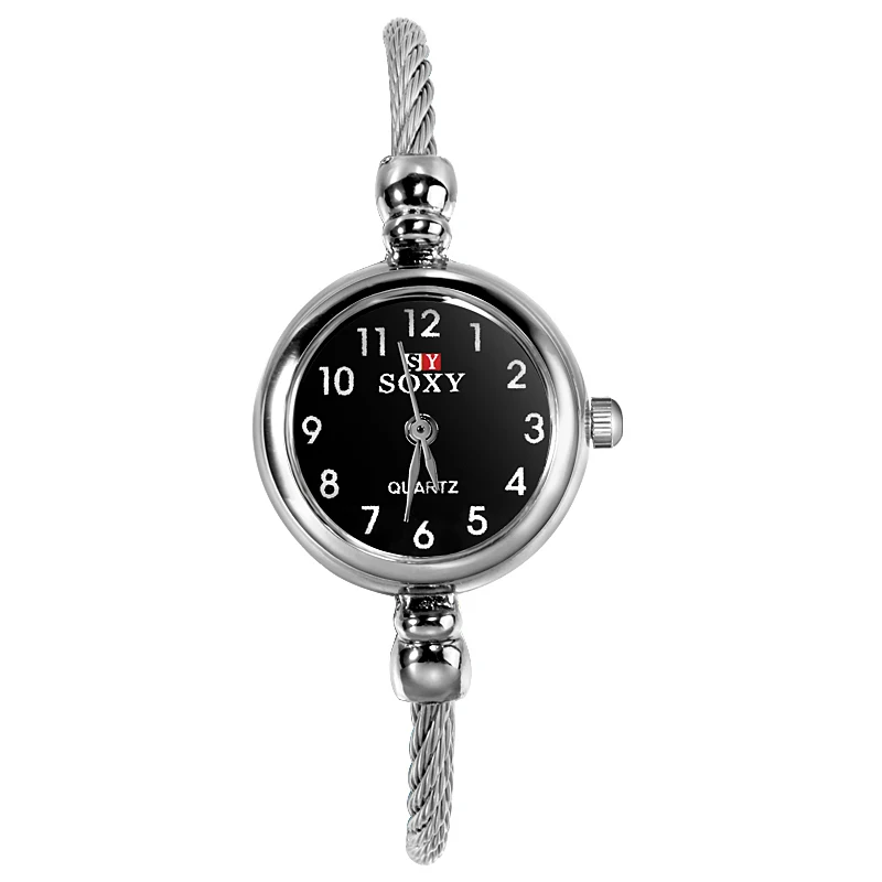 SOXY Peacock Blue Women's Bracelet Watches For Women Luxury Ladies Watch Full Steel relogio feminino NEW Wristwatch - Цвет: silver