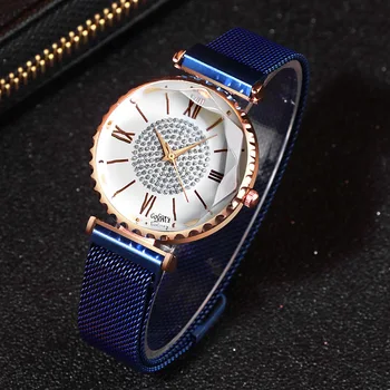 

Fashion Elegant Women Watch Quartz Watches Magnetic Buckle Stainless Steel Strap Girl Clock Zegarek Damski Relogio Feminino