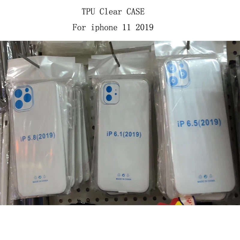 

100pcs For iPhone 11 2019 Case Slim Clear Soft TPU Cover Support Wireless Charging for iPhone 11 Pro Max 5.8inch 6.1inch 6.8inch