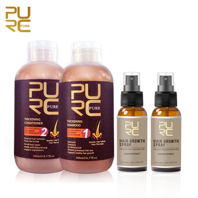 PURC Ginger Shampoo for Hair Oil Products Profissional Thinning Scalp Treatment Ginseng Prevent Anti-Dandruff Hair Care Beauty