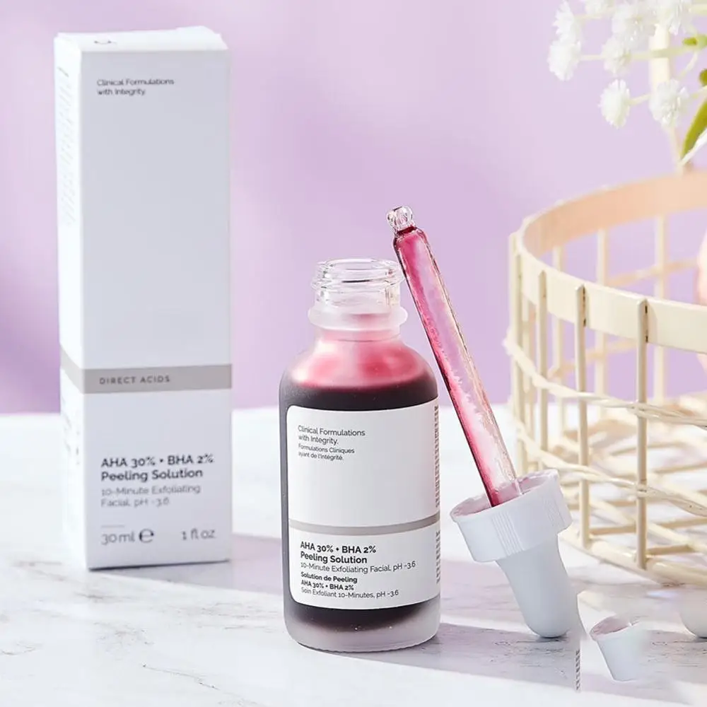 

The Ordinary AHA 30% + BHA 2% Peeling Solution 30ml 10mins Exfoliating Mask Facial Serum Remove Acne Scars Whitening Skin Care