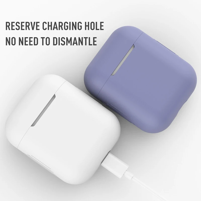 Mini Soft Silicone Case For Apple Airpods Accessories Shockproof Covers AirPods Earphone Cases Air Pods Protectors | Электроника