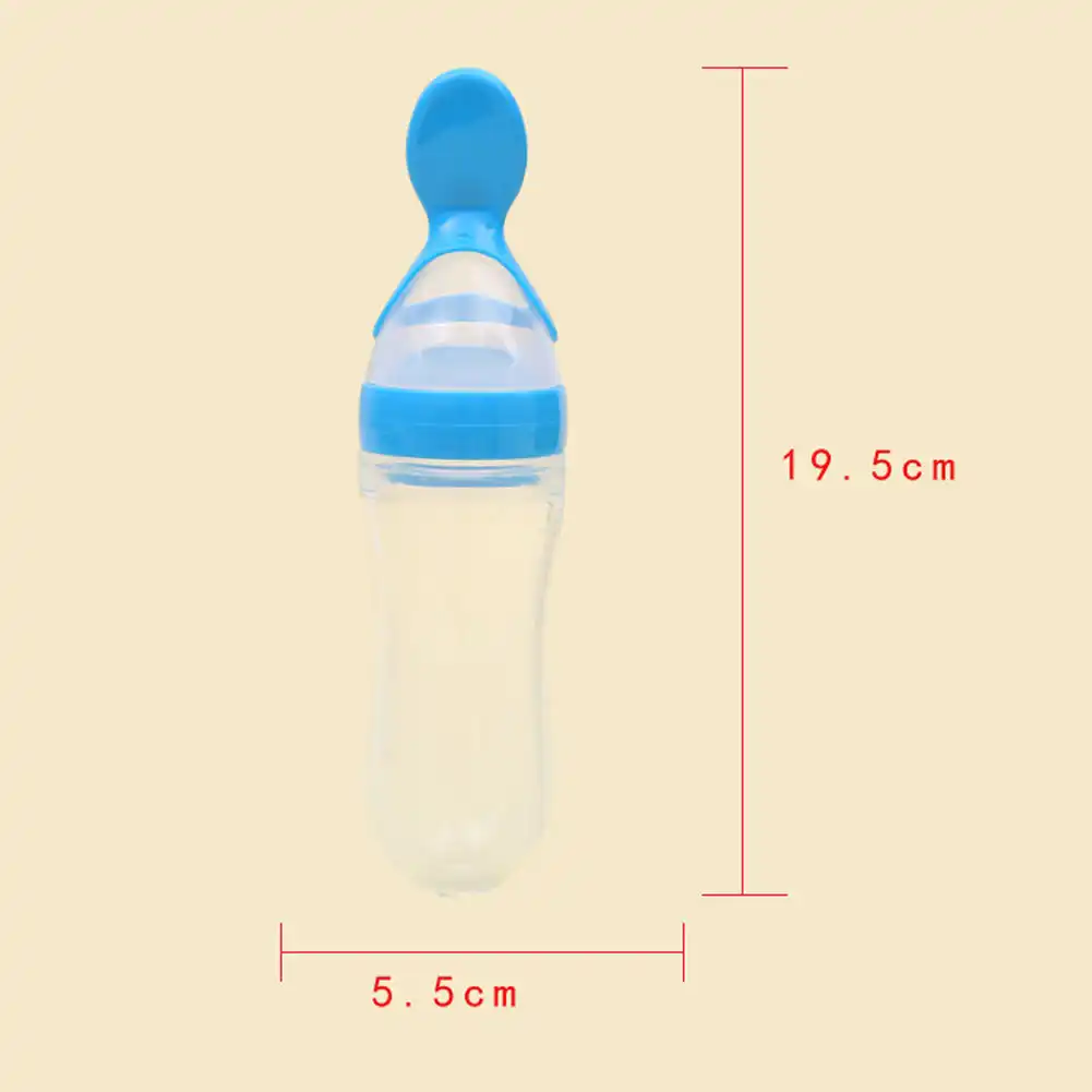Appearanice Biberon De Silicona Para Bebe Con Alimentador De Cereales De Arroz Con Cuchara 90ml Platos Bebe Appytherapy Com