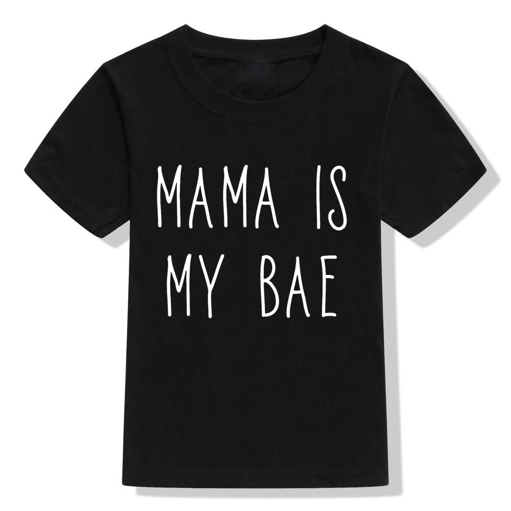 Mama Is My Bae/футболка для малышей рубашка для мальчиков забавная футболка на День святого Валентина для мальчиков футболка на день матери для младенцев - Цвет: 44T6-KSTBK-