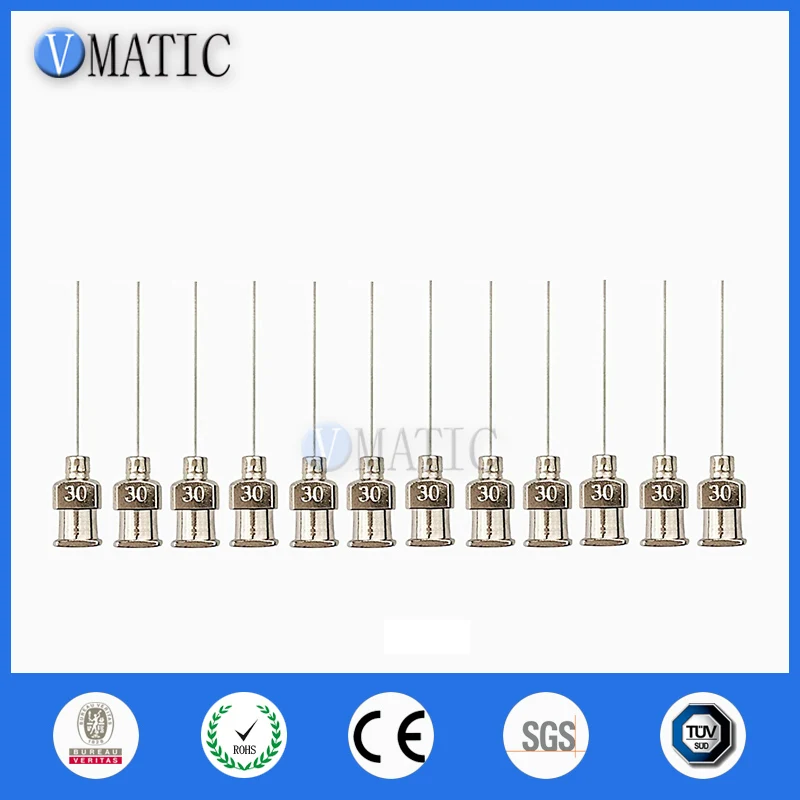 12 шт. 1 дюйм Длина наконечника 30 г тупые иглы для дозирования из нержавеющей стали наконечники игл для шприца Клей Дозирующая игла