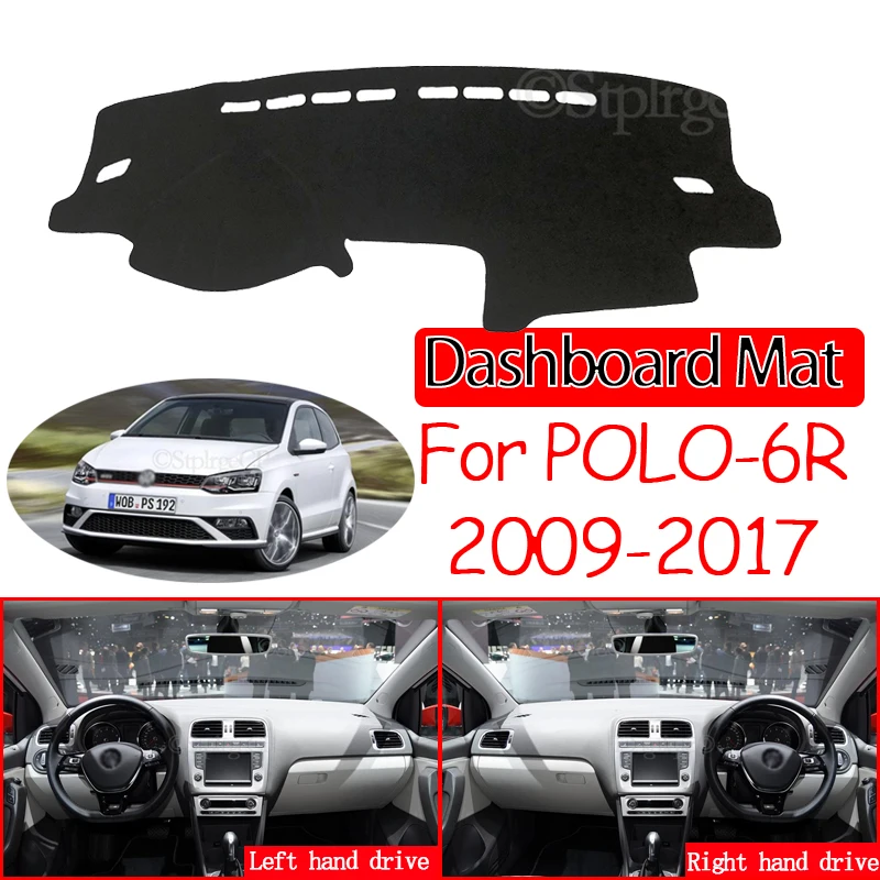 Для Volkswagen VW POLO 6R 6C 2009 ~ 2017 5 MK5 Противоскользящий коврик для приборной панели защиты